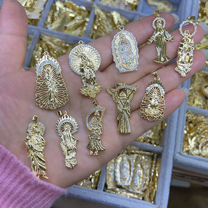 Colgante de la Virgen de Guadalupe de Alta Calidad, Minimalista, de Latón, Amuleto de Protección Espiritual, Compra al por Mayor - Product Image 4