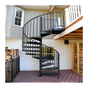 Prima elegant modern outdoor spiral stairs prefabricated best sale spiral stairs elevator stairs