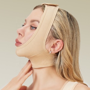 Masque en soie V-Face Lifting du visage Double <span class=keywords><strong>réduction</strong></span> du menton Post-liposuccion Ligne de graisse Sculpture couvre-chef Rides Jersey Top Firm Thin - Product Image 2