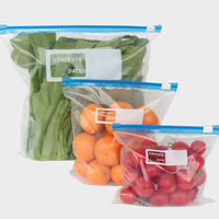 Sac à fermeture éclair transparent de qualité alimentaire, non toxique, pour l'emballage alimentaire