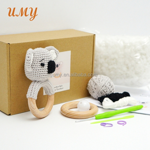 Ganchos de iniciación para niños, Kits para principiantes Para juguetes Diy Animal Amigurumi, regalo para bebé, sonajero, Koala, mordedor, Kit de ganchillo para principiantes - Product Image 2