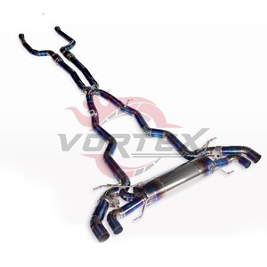 Sistema de escape Vortex Titanium Valvetronic compatible con BMW M760 6.6T V12 2018-2024, silenciador de rendimiento para carreras, kit azul quemado. - Product Image 2