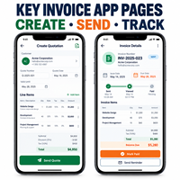 Développement d'une application de facturation personnalisée pour iOS et Android avec générateur de devis et de factures LionCreate