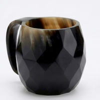 Tasse à café en métal et résine peinte à la main A.B Handicraftly, décoration de table irrégulière, tasse à boisson à facettes, décoration d'intérieur, finition de haute qualité
