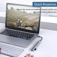 Mini concentrateur USB à 7 ports en alliage d'aluminium pour ordinateur portable MacBook Mac Pro Mac Mini iMac Surface Pro USB 3.0