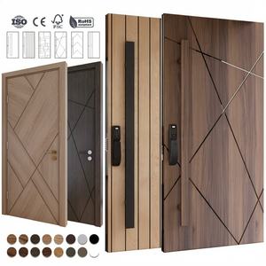 Puerta Exterior de Seguridad Pivotante de Madera Sólida BASEN Foshan, Personalizada, de Lujo, Moderna, para Entrada de Villa, Anti-Robo - Product Image 5
