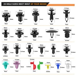 Bộ kẹp giữ xe hơi & phụ kiện cố định ô tô 725 món - 23 kích cỡ phổ biến, đinh tán cản xe, 10 dây buộc và dụng cụ tháo lắp - Product Image 2
