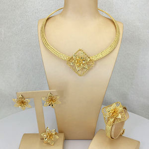 Conjuntos de joyas de Oro brasileño <span class=keywords><strong>2023</strong></span>, joyería hecha a mano de alta calidad para mujer, fiesta, aniversario, fhk13125 - Product Image 1