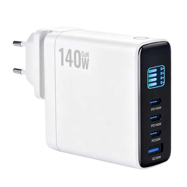 Wholesale OEM 140W Gallium Nitride PD 3.0 Foldable Power Adapter 3C1A USB-C Fast Charger for Laptop MacBook
