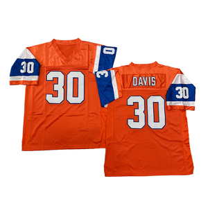 Camiseta de rugby cosida de estilo vintage para hombre 57 Tom Jackson 65 Gary <span class=keywords><strong>Zimmerman</strong></span> 77 Karl Mecklenburg 84 Shannon Sharpe S-3XL - Product Image 4