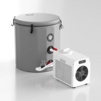 Mini Lite + AirCore C Refroidisseur d'eau rond en PVC écologique pour bain de glace et systèmes de plongée froide Design moderne Installation facile