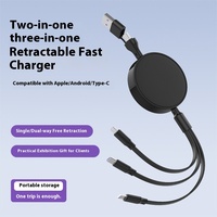 Câble de charge et de données rétractable 5-en-1 à charge rapide 6A USB et Type-C vers Micro USB, Type-C et Lightning pour téléphone et ordinateur portable