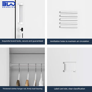 Armoire de rangement en métal multi-usages pour le bureau et la maison avec des étagères réglables et des portes verrouillables - Product Image 5