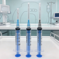 Aiguille d'irrigation dentaire jetable en plastique courbée à double embout pour endodontie