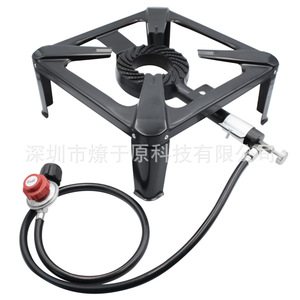 Réchaud à gaz portable en fonte avec régulateur pour le camping - Product Image 1