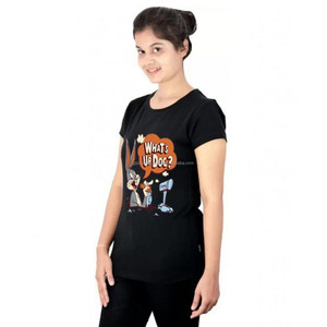 T-shirt pour filles, estival et décontracté, à coupe facile à assortir, avec service d'impression personnalisé, collection de - Product Image 5