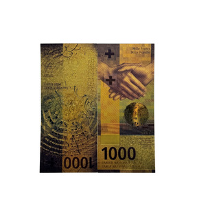 Lot de 6 billets de banque factices en feuille d'or <span class=keywords><strong>Suisse</strong></span> (10, <span class=keywords><strong>20</strong></span>, 50, 100, 200, 1000 Francs) pour cadeaux, souvenirs et fêtes - Product Image 6