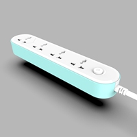 Multiprise de protection contre les surtensions à 4 prises avec 1 port USB-A et 2 ports USB-C, câble en cuivre, interrupteur unique, certifiée CE, usage industriel