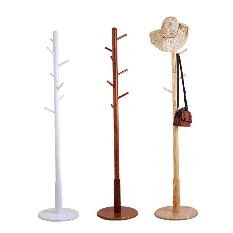 Wholesale wooden coat tree rack hanger stand for clothes hat bags factory sale Glory Hanger