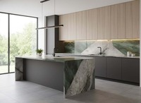 Fournisseur de dalles de quartzite en fuchsite naturelle pour revêtement mural de hall d'hôtel haut de gamme, comptoirs sur mesure et tables de bar