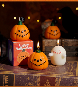 <span class=keywords><strong>E220</strong></span> Velas Creativas de Halloween Fantasma Cuadrado Burbuja Calabaza Artesanía Velas en Un Juego - Product Image 6