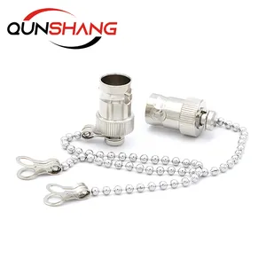 Metal Coaxial connector cover male BNC dust cap with chain for waterproof connector