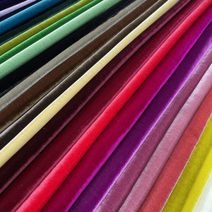 Vente en gros de tissu de velours de <span class=keywords><strong>soie</strong></span> lourd noir uni coloré multicolore pour les fabricants de vêtements prix <span class=keywords><strong>au</strong></span> mètre - Product Image 1