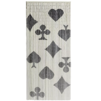 Rideau à enroulement en bambou fait main avec perles, séparateur de pièce à motif vertical, éco-responsable, séparateur de porte, décoration intérieure, OEM Vietnam