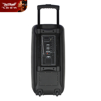 Haut-parleur audio acoustique portable sur chariot, stéréo PA pour église, le moins cher, double 12 pouces, alimenté, Bluetooth, LED, pour extérieur et soirées