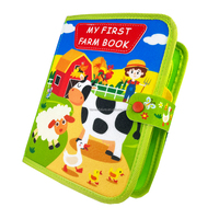 Livre d'activités Montessori en feutre sur le thème des animaux de la ferme, personnalisable en usine, pour l'éveil éducatif précoce, modèle populaire 2026