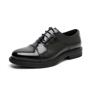 British-Style Business Men's Leather <b>Shoes</b> with Thick Soles Genuine Leather Oxford <b>Shoes</b>—Height-<b>Increasing</b> <b>Shoes</b> for Formal Wear - Product Image 1