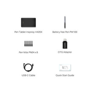 huion H420x Graphics Tablet <strong>Writing</strong> Pad New Version Pen Pressure for Digital Drawing Animate Online Teaching Kids <strong>Students</strong>