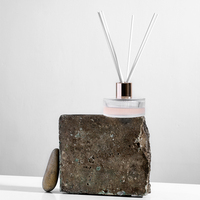 Bouteille de diffuseur de parfum vide de forme ronde de 100ml avec bouchons et bouchons