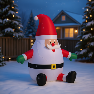 Babbo Natale Gonfiabile per Decorazione Esterna, Illuminato, per Giardino o Casa, Esposizione Festiva Stagionale - Product Image 2