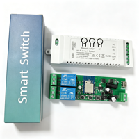 Module d'interrupteur intelligent WiFi RF Tuya 7-32V 2CH, 5V 12V 24V 32V, télécommande RF 433MHz, relais WiFi compatible avec Alexa Google Home