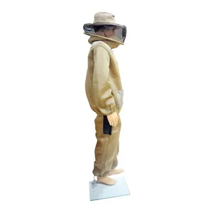 BAIFENG BEE Nuevo <span class=keywords><strong>Traje</strong></span> de Apicultura Marrón con Protección 3D de Algodón Transpirable, Disfraz de Apicultor con Velo, Capucha y Sombrero, Anti-<span class=keywords><strong>Abejas</strong></span>, Poliéster 1 - Product Image 6
