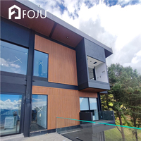Revêtement mural Foju WPC, panneau composite bois-plastique moderne européen, extérieur, imperméable, 3D, pour salle de sport, commerce, salle de bain, couloir, 5