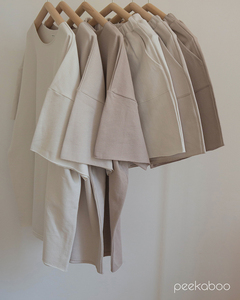 Ensemble de vêtements de nuit décontractés 100% coton, confortable, léger, tenue assortie, look mère-fille, vacances, style familial - Product Image 1