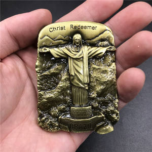 France Angleterre Allemagne USA Brésil Italie Métal Magnétique Réfrigérateur Décapsuleur Creative 3D Cadeau Shanghai Réfrigérateur Aimant - Product Image 5