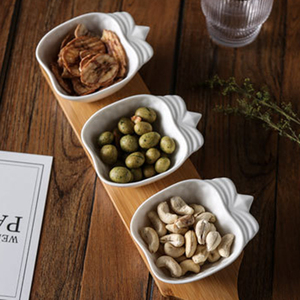 <span class=keywords><strong>Assiette</strong></span> à fruits <span class=keywords><strong>en</strong></span> céramique, 3 compartiments, sauce soja, trempage, décoration de table, <span class=keywords><strong>assiette</strong></span> à fruits, <span class=keywords><strong>assiette</strong></span> à collation de restaurant - Product Image 1