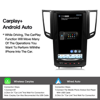 Écran CarPlay 13,8 pouces, autoradio Android 15 pour Infiniti FX35 FX37 FX50 QX70 2009-2016, navigation GPS, autoradio multimédia