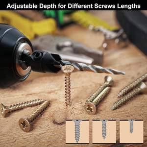 2025 Woodworking Top Quality 1/4 Hex Shank Carbide Tipped Wood HSS <b>Countersink</b> <b>Drill</b> <b>Bit</b> for Wood - Product Image 2