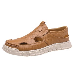 Sandalias Casuales de Verano para Hombre, de Piel Genuina, Cerradas, Transpirables, con Suela de EVA - Product Image 5