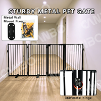 Barrière pour chien CanboPet autoportante pour grands chiens, clôture pliable en métal avec porte pour escaliers, intérieur/extérieur