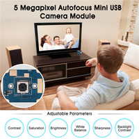 Módulo de cámara mini micro USB OEM OV5640 con controlador gratuito, 5MP, enfoque automático, ELP-USB500W04AF-A60