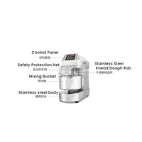 Mélangeur à pâte vertical double vitesse SD60L commercial neuf, 3 kW, capacité de 12,5 à 25 kg pour la farine, les biscuits et le pain