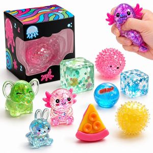 ตุ๊กตาบีบอัดคริสตัล Aqua Plush รูปกระต่าย ช้าง หัวใจ ประดับกลิตเตอร์ ของเล่นเสริมสมาธิ รางวัลสำหรับเด็ก ของขวัญสำหรับงานปาร์ตี้ - Product Image 1