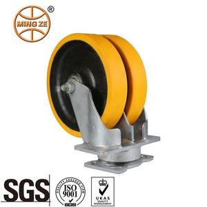 Bestseller Präzisions kugellager Schwenkbare Lenkräder Hochleistungs-Doppelrad-Polyurethan-Gusseisen für Mechaniker - Product Image 5