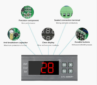 Thermostat numérique STC-8080A + température alarmante de dégivrage frigorifique. Thermostat Fabricants