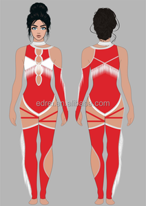 Индивидуальная элегантная одежда для балетных выступлений, танцевальная Униформа с блестками и бахромой, танцевальная одежда, костюм - Product Image 6